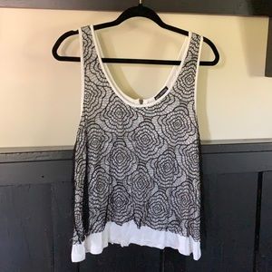 Miss Chievous black lace cream tank top XL EUC